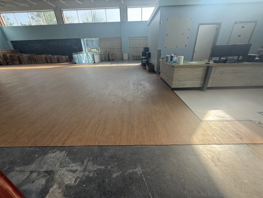 Existing open commercial space before construction