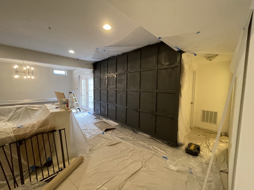 Feature wall painting nearing completion