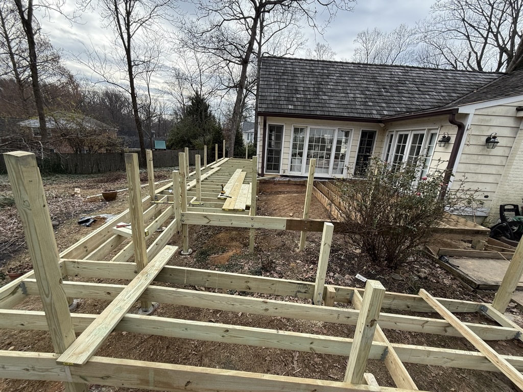 New structural framing and ramp framing