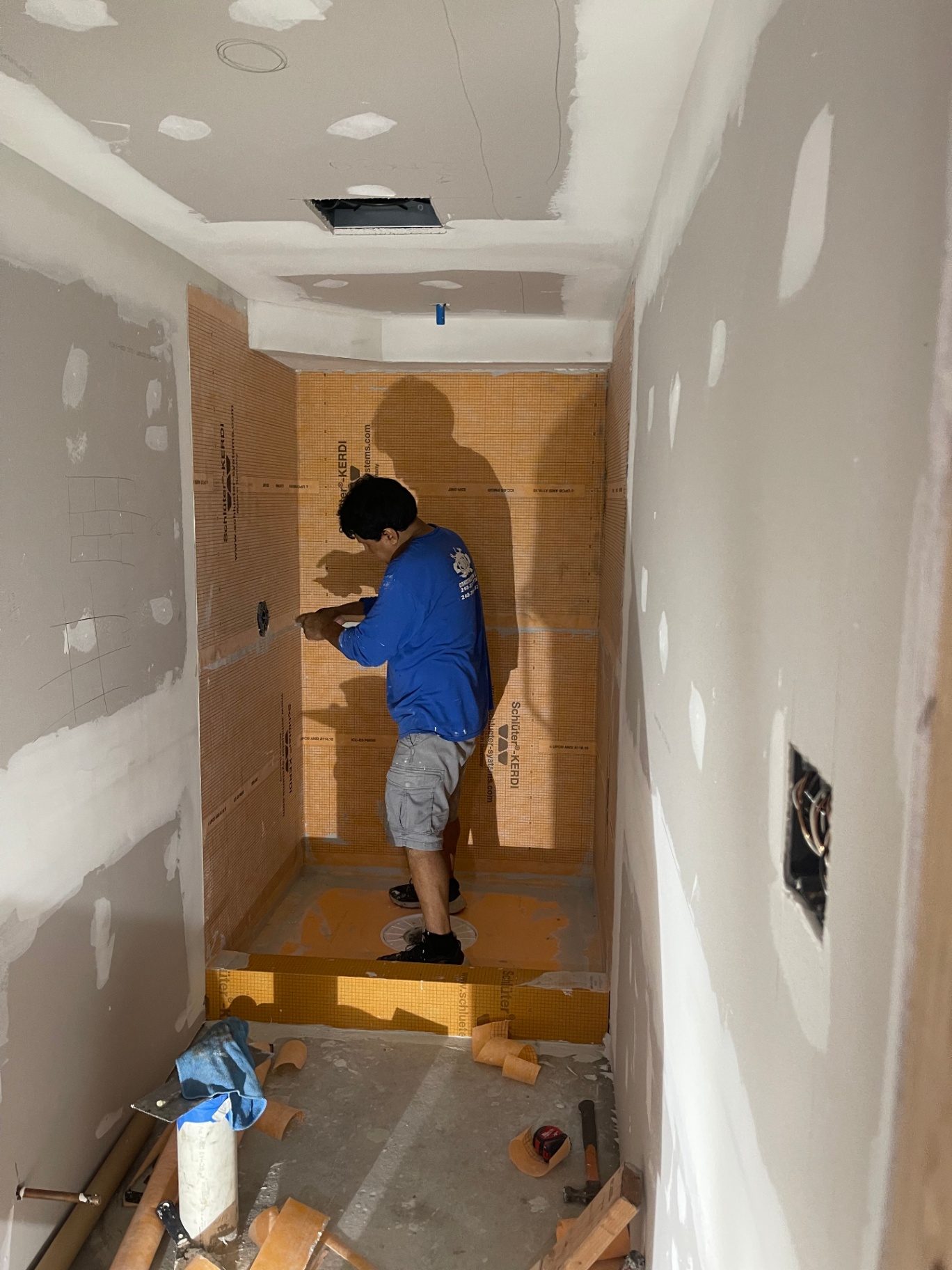 Schluter waterproofing installation