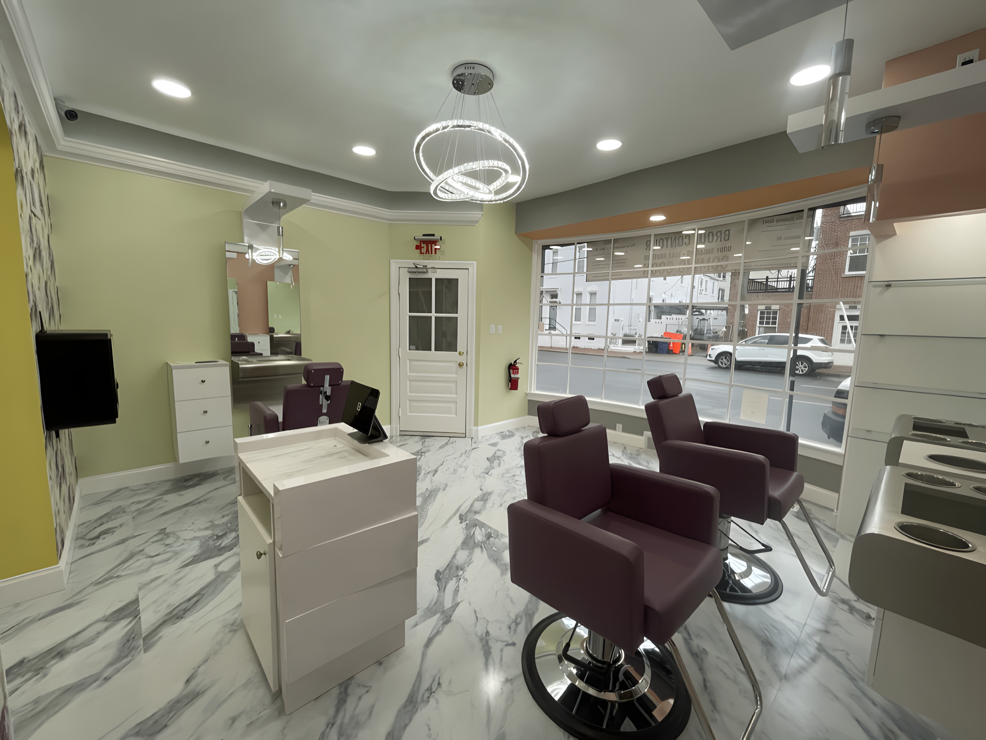 Salon & Spa Renovation — finished front styling area